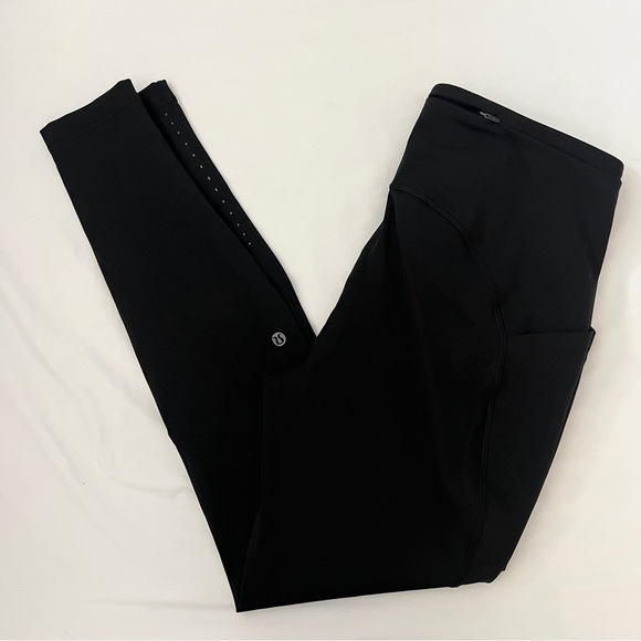 Lululemon Swift Speed High Rise Tight 28” Black Side Pockets Size 10 - Picture 2 of 8